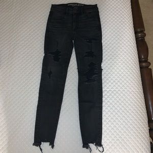 Ripped American Eagle Black Jeans